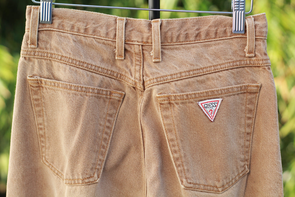 Vintage 80s Guess Tan Skinny Jeans | USA Made