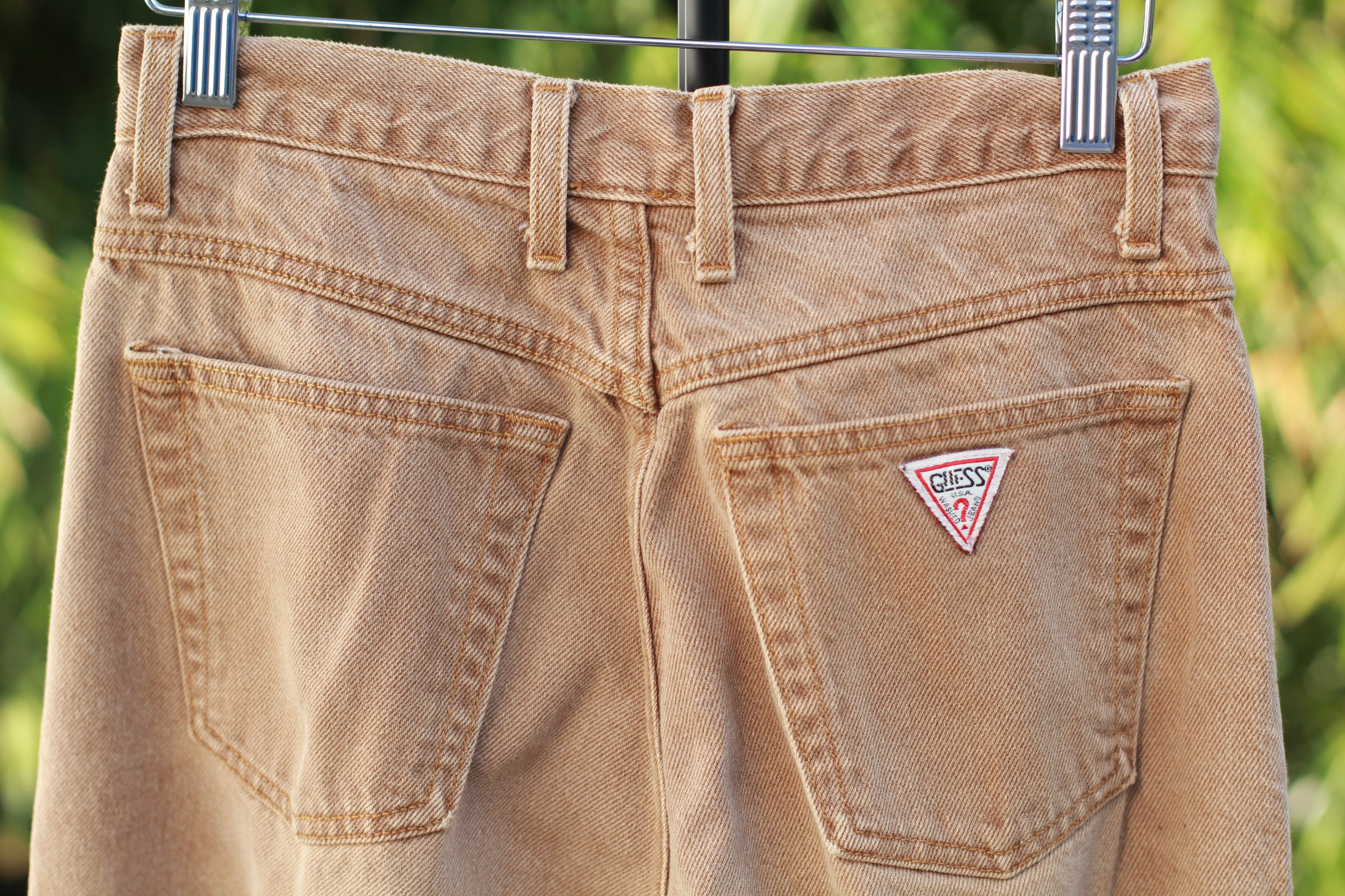 Vintage 80s Guess Tan Skinny Jeans | USA Made