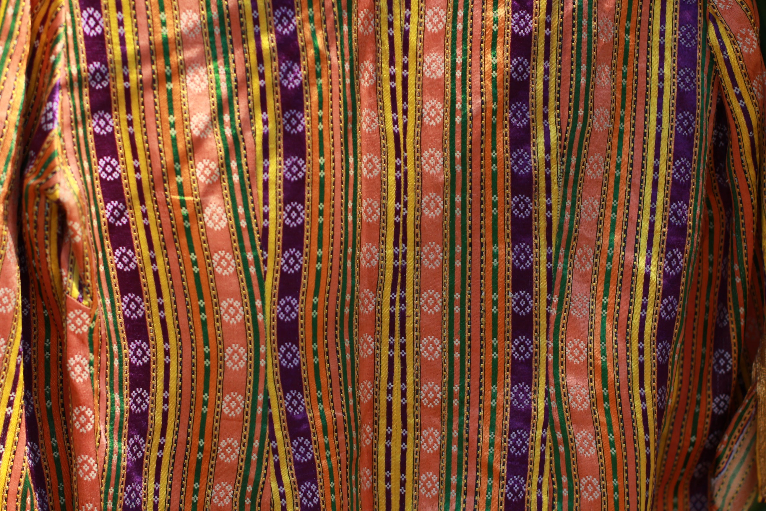 Antique Silk Ottoman-Style Bolero Jacket with Gold Lurex Stripes