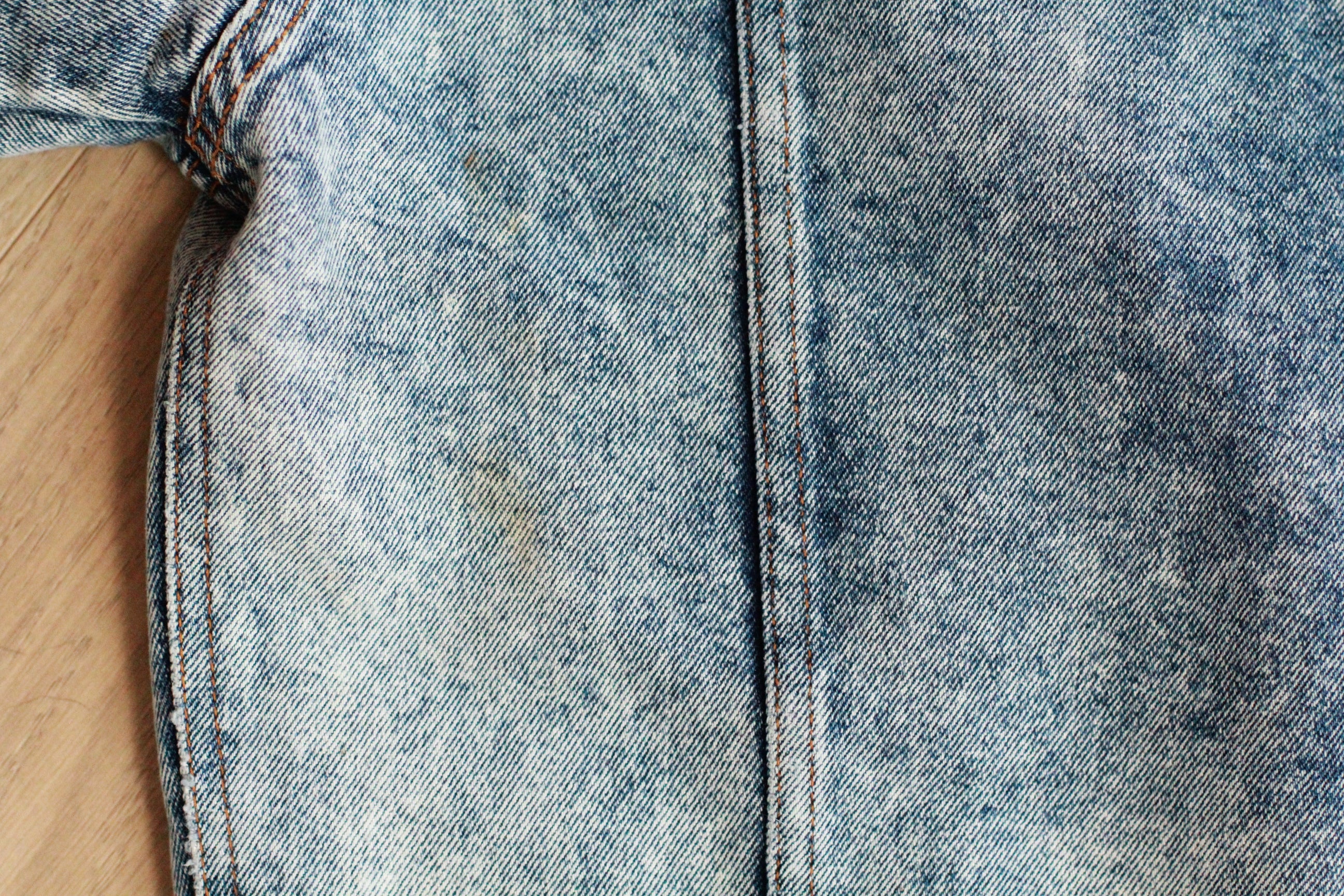 Vintage 90s Light Wash Denim Jacket – Size Large | Acid Wash Retro Style