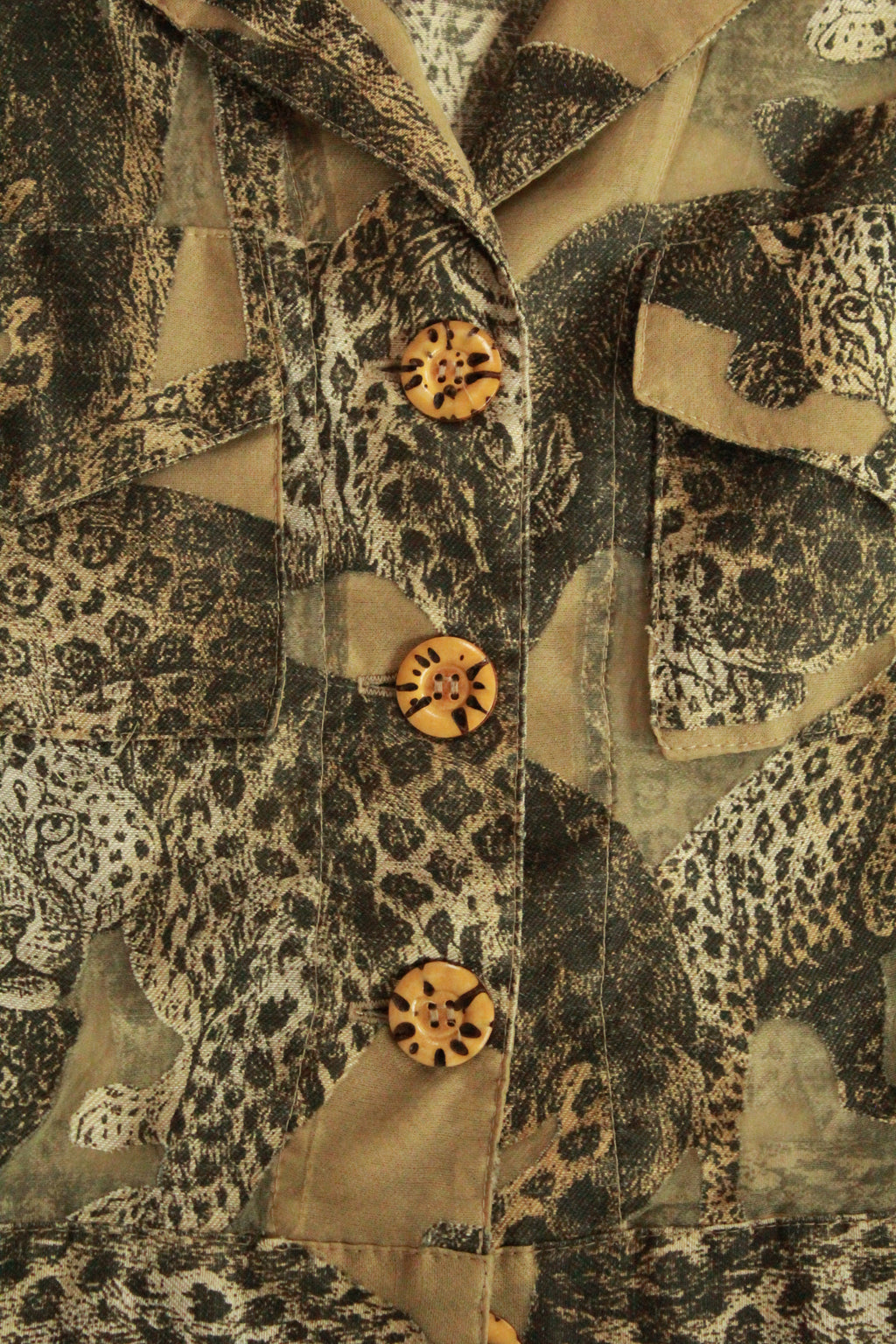 Retro sheer cropped jacket with chest pockets flat lay