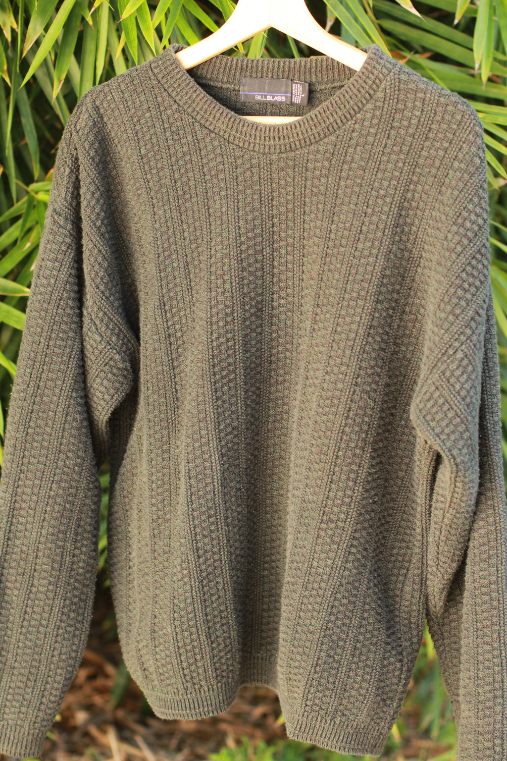 Vintage 1990s Bill Blass Fisherman Sweater – Nautical Sailor Cable Knit, Mens/Large, Unisex Fit