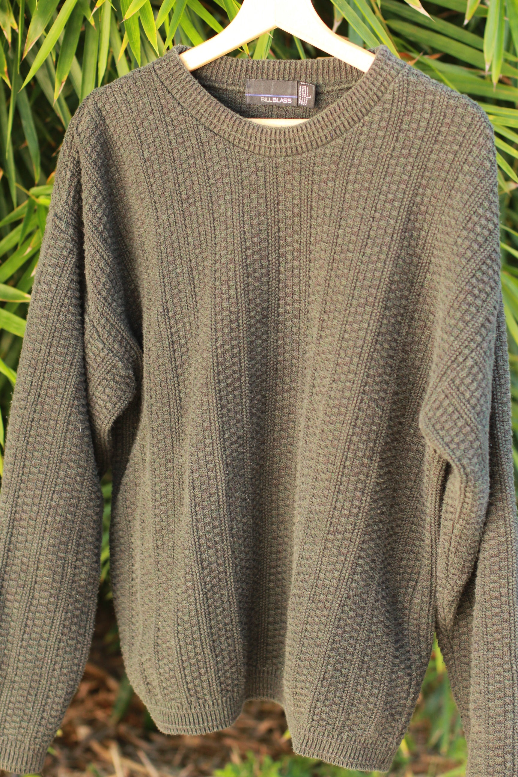 Vintage 1990s Bill Blass Fisherman Sweater – Nautical Sailor Cable Knit, Mens/Large, Unisex Fit