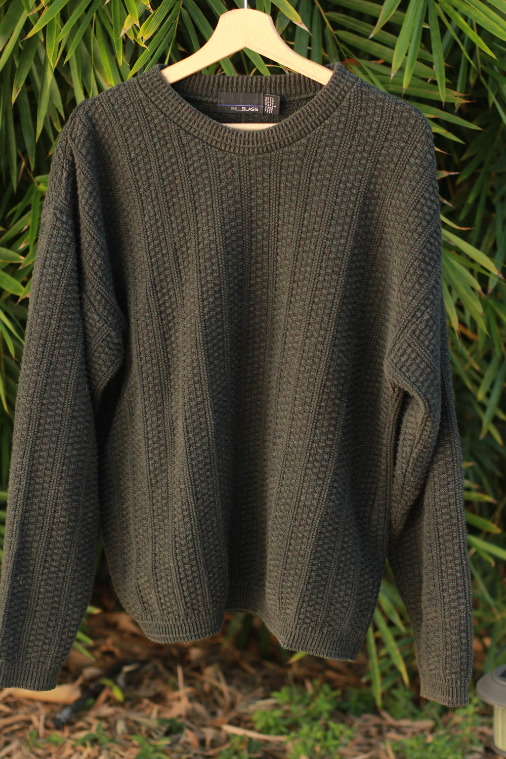 Vintage 1990s Bill Blass Fisherman Sweater – Nautical Sailor Cable Knit, Mens/Large, Unisex Fit