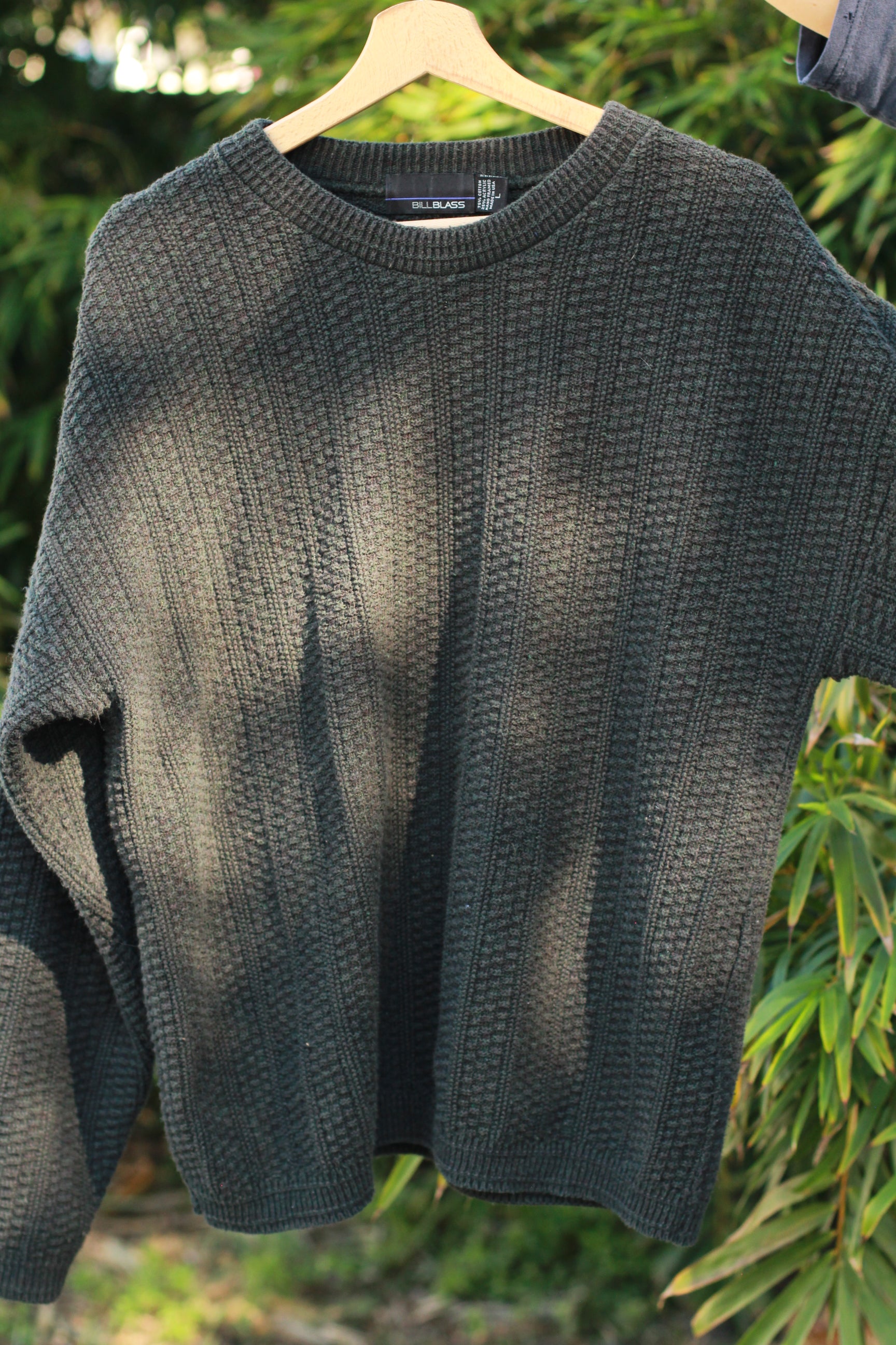 Vintage 1990s Bill Blass Fisherman Sweater – Nautical Sailor Cable Knit, Mens/Large, Unisex Fit