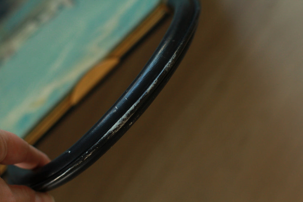 Vintage 1950s Tano of Madrid Harbor Scene Leather Handbag | Made in Spain