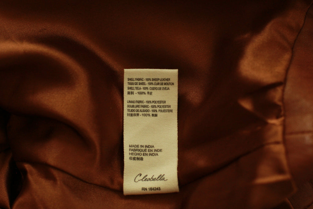 Cleobella Cognac Leather Moto Jacket