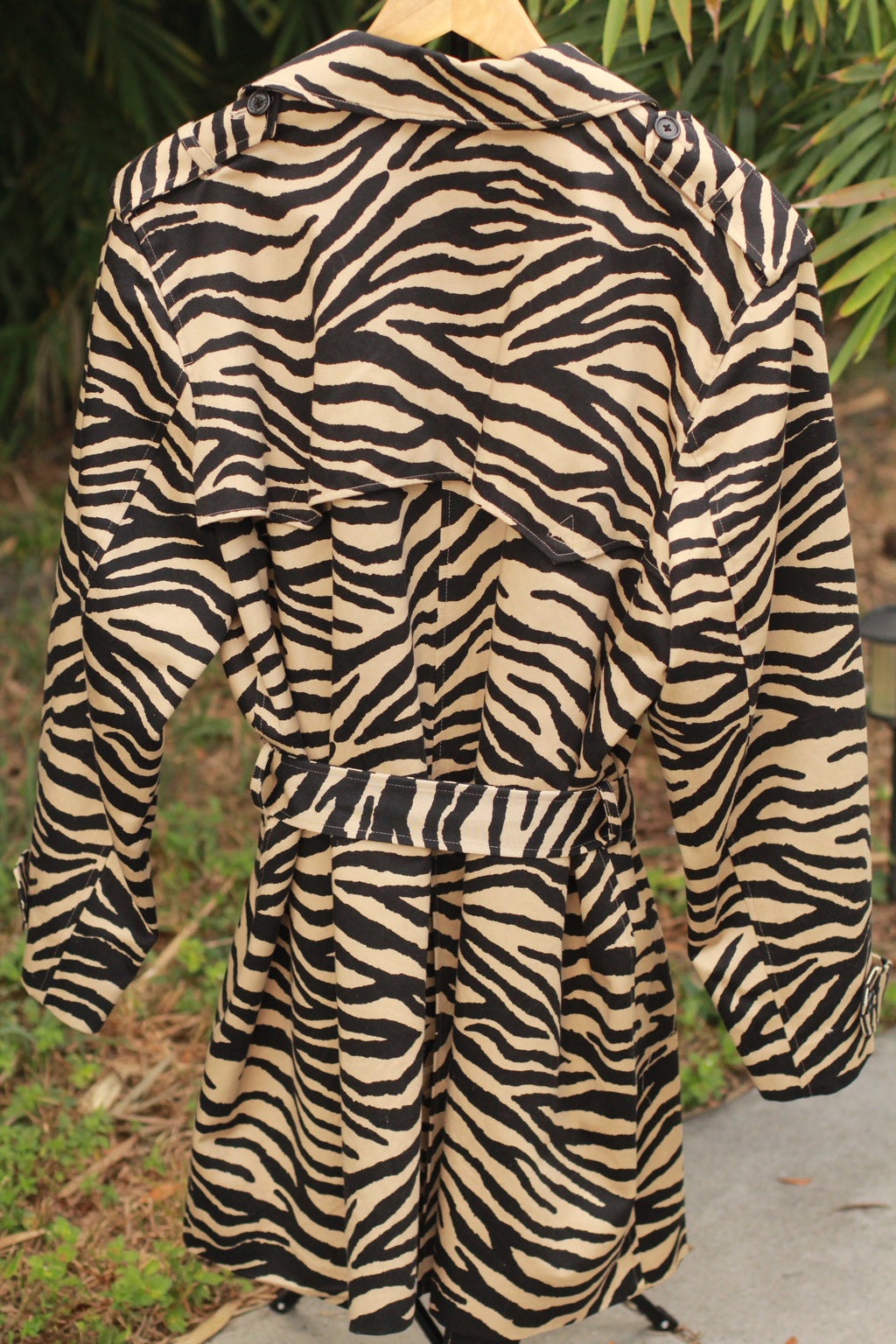 Zebra Print Trench Coat | Lauren Ralph Lauren, Like New