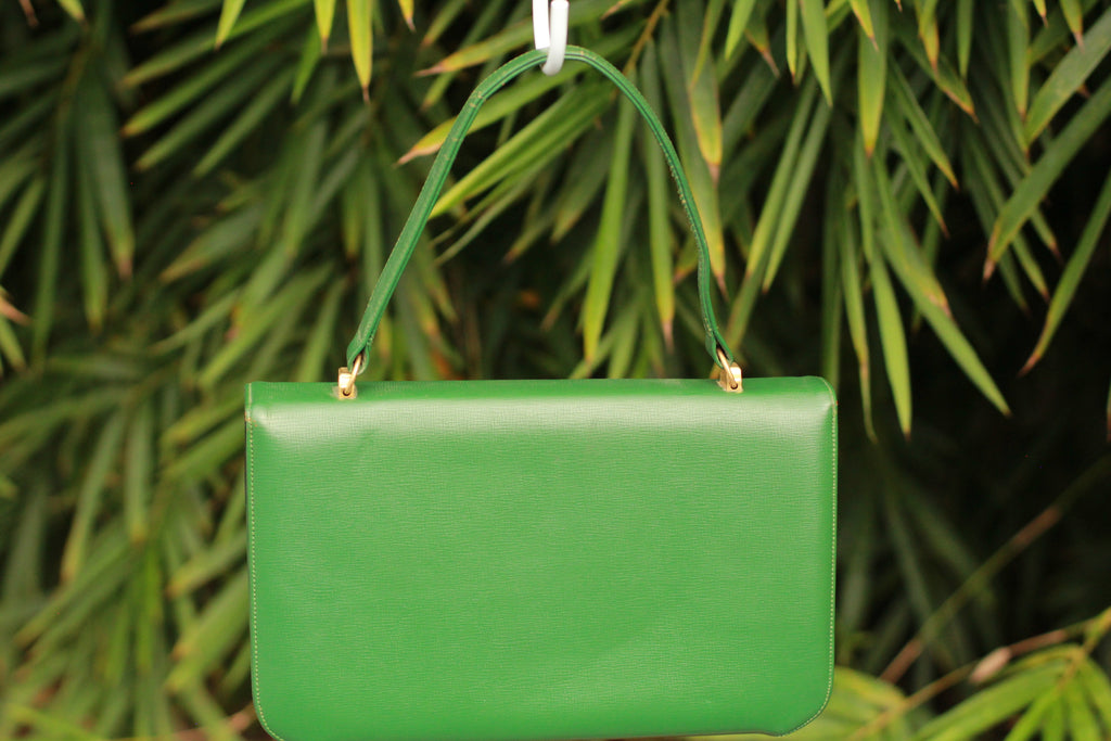 Vintage 1990s Green Leather Purse