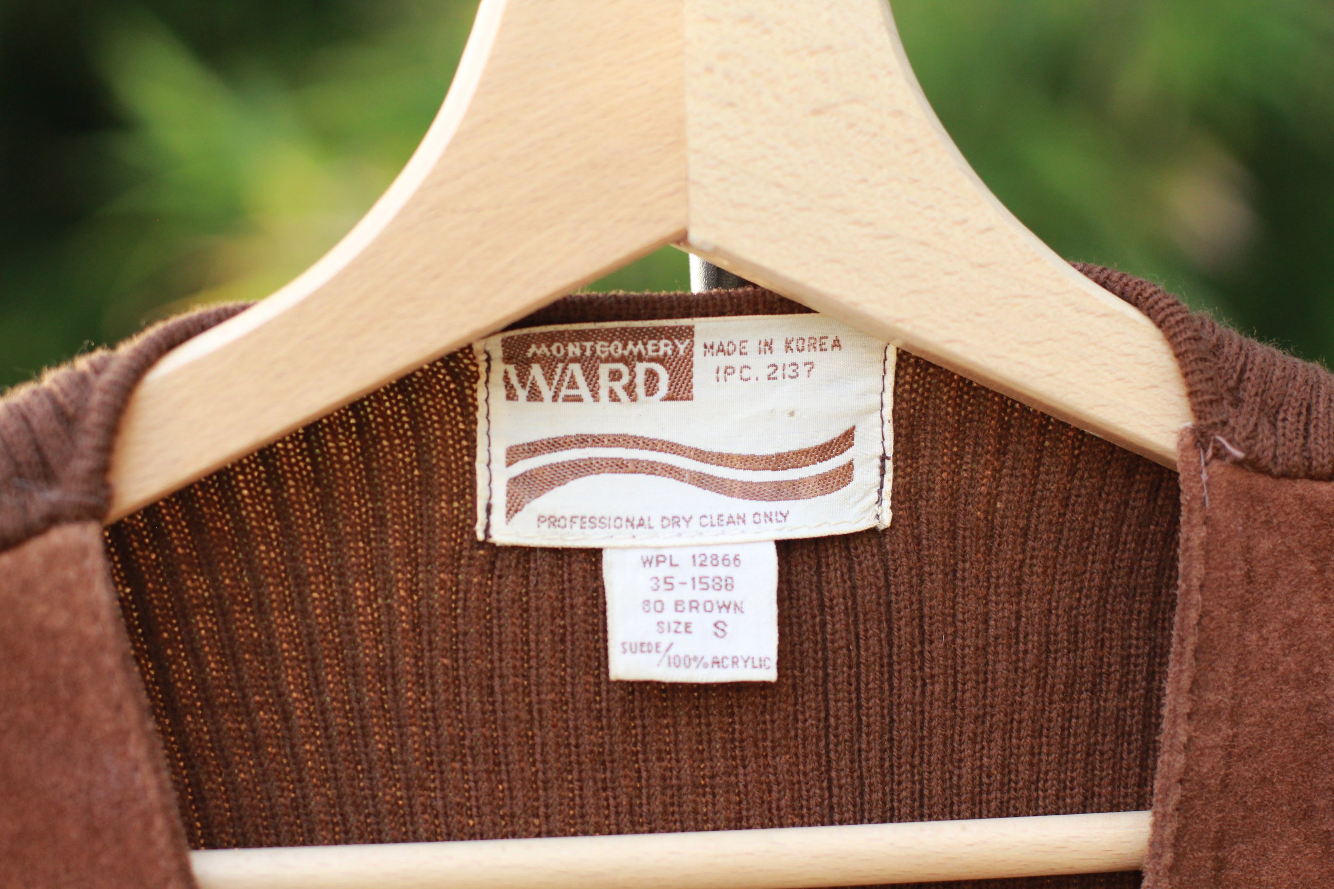 Vintage Montgomery Ward vest tag