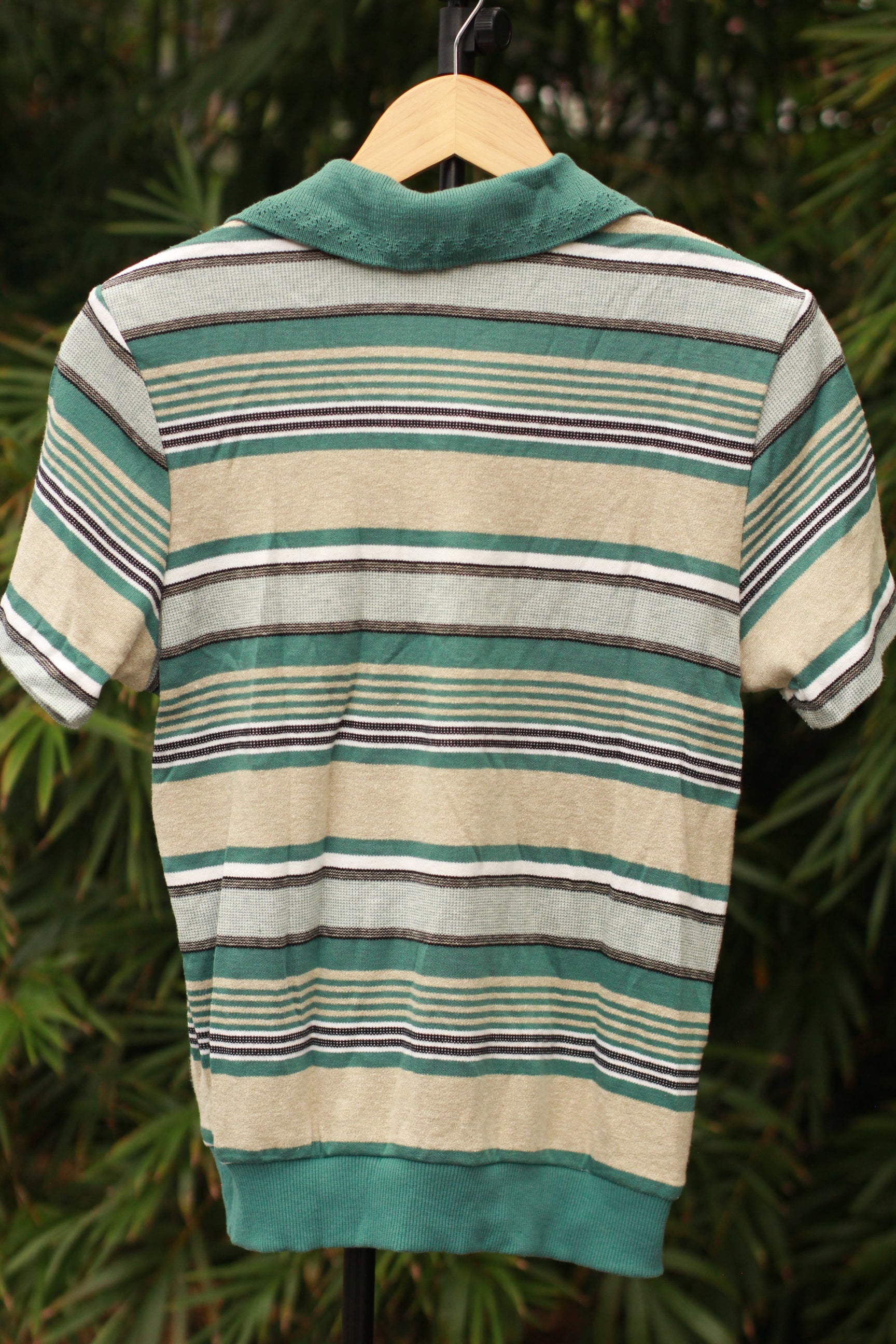 Back view of vintage Alfred Dunner knit zip polo sweater