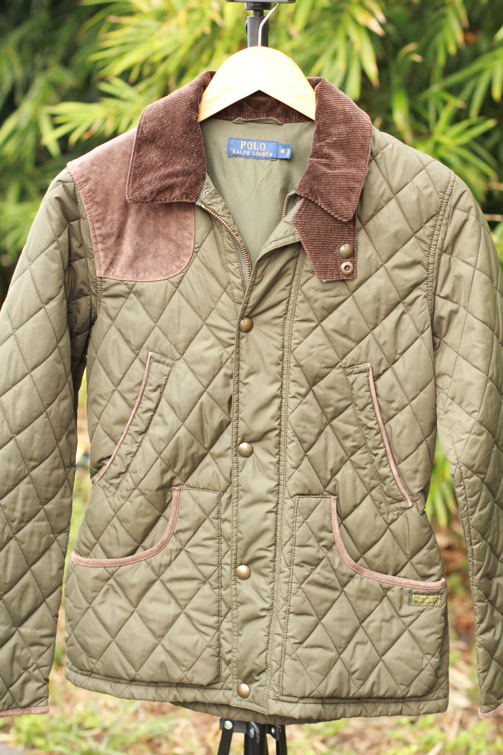 Polo Ralph Lauren Green Quilted Equestrian Jacket
