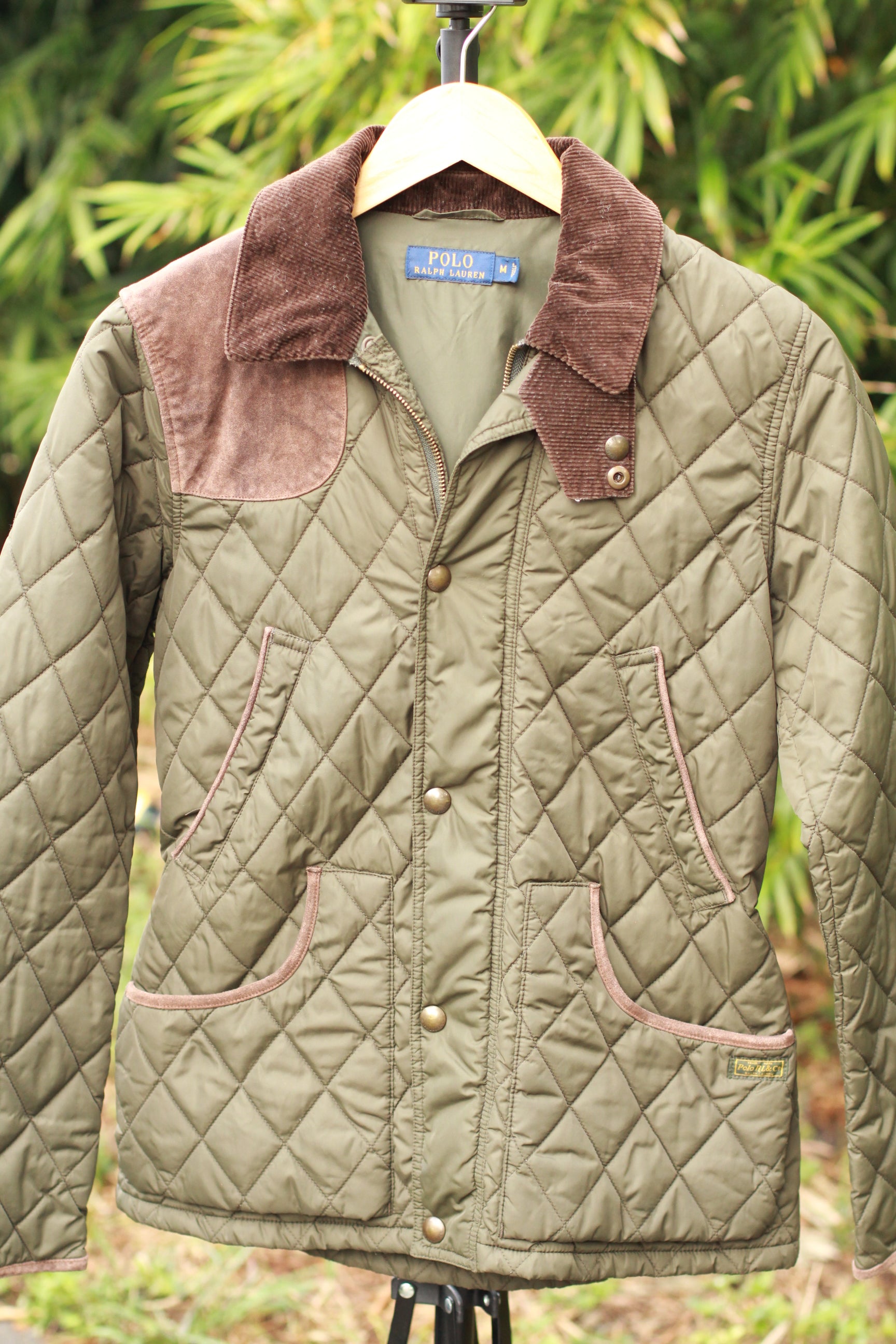 Polo Ralph Lauren Green Quilted Equestrian Jacket