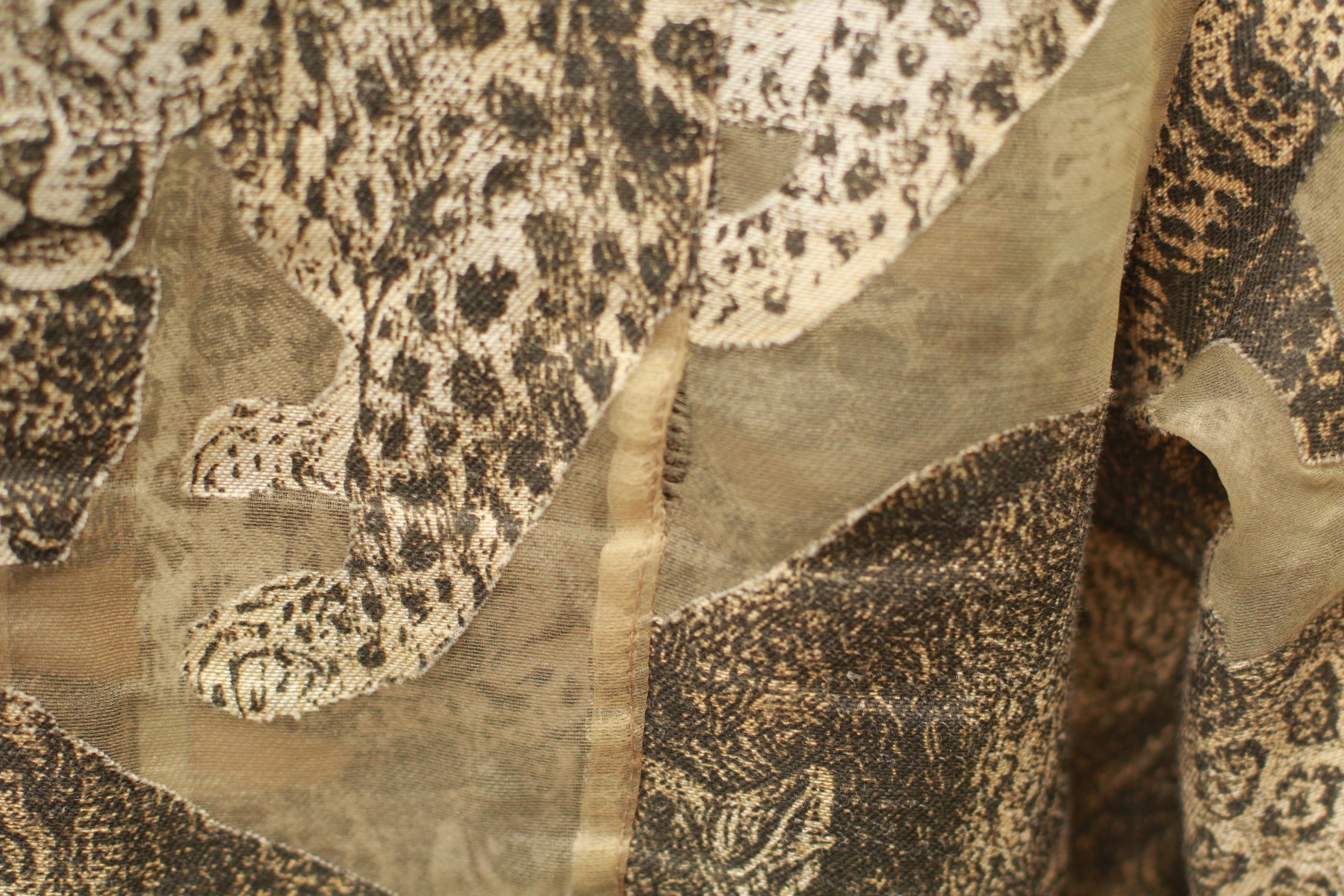 Vintage 1990s Sheer Animal Print Cropped Jacket | USA Made