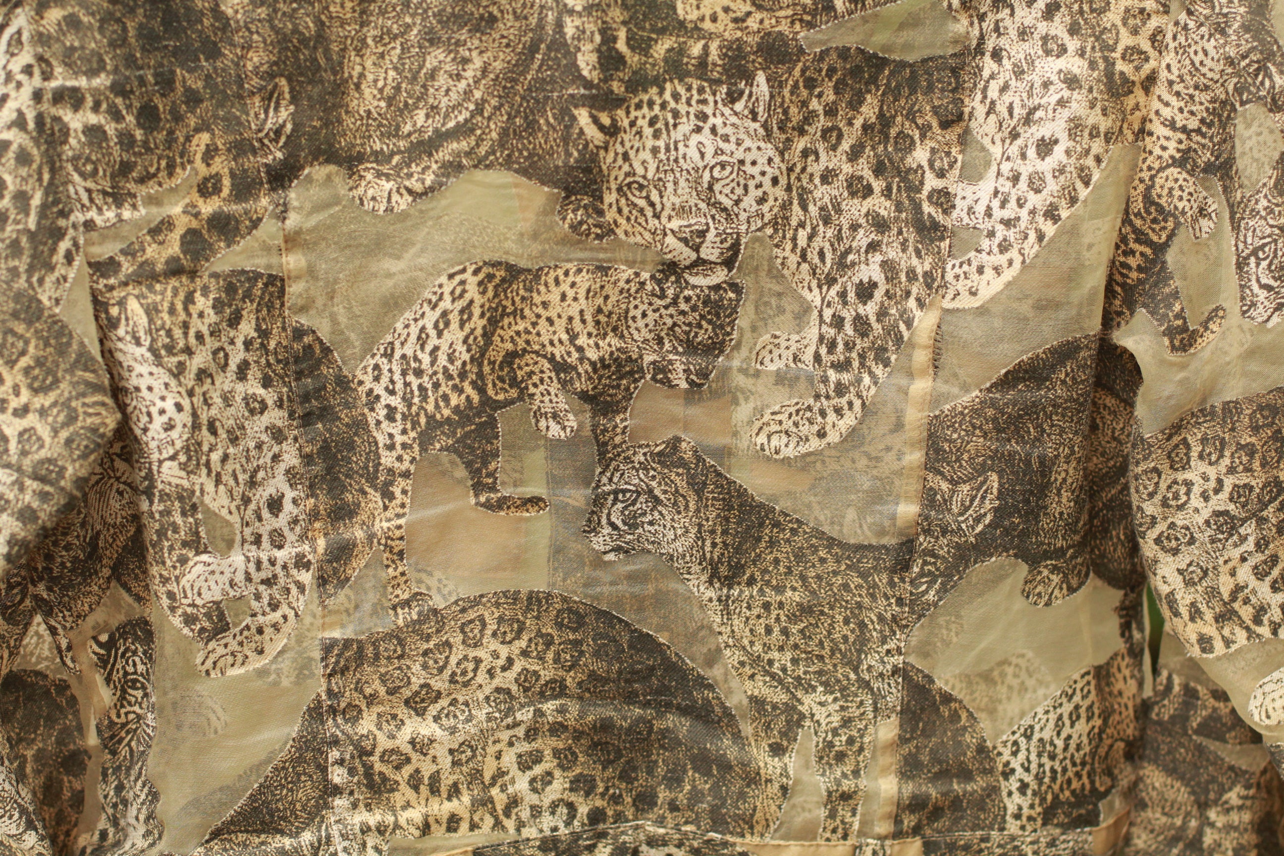 Vintage 1990s Sheer Animal Print Cropped Jacket | USA Made