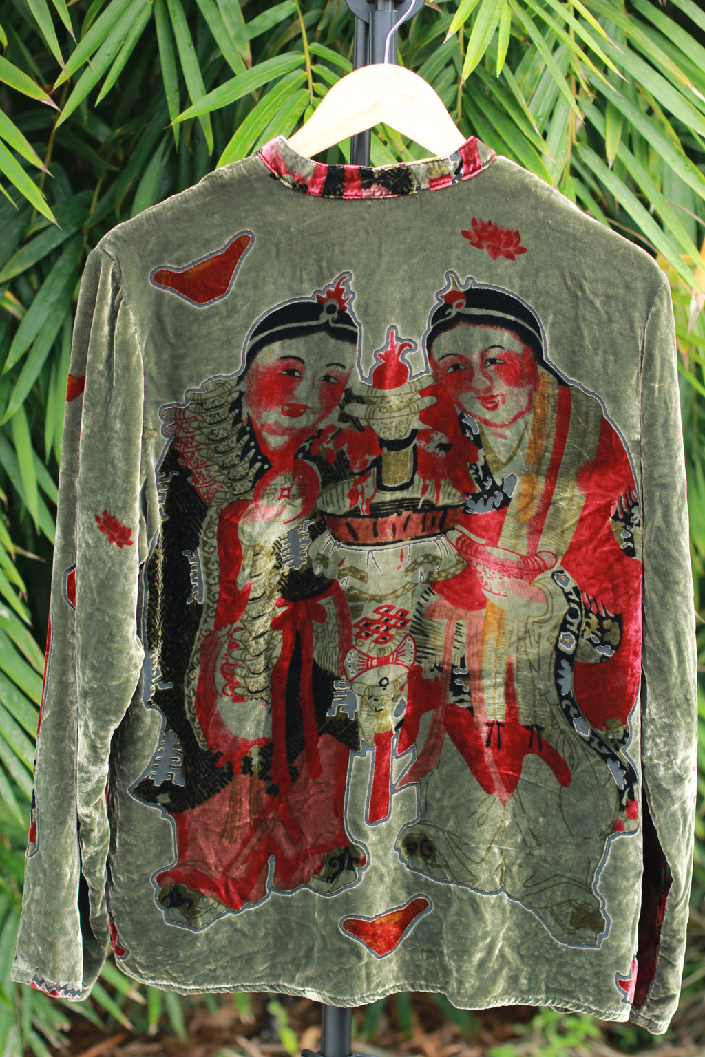 Back view showing full blouse silhouette