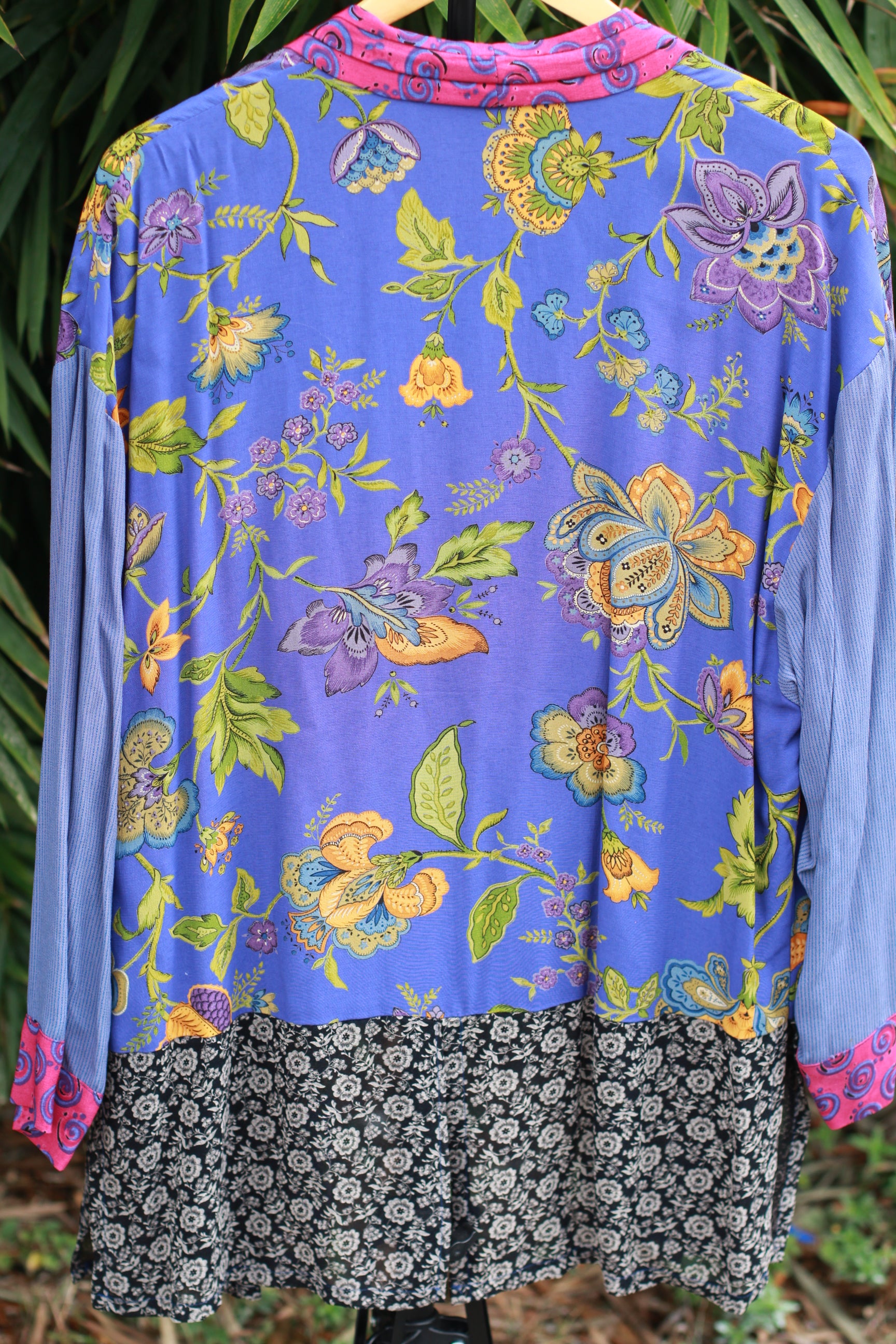 Back view showing full patchwork design