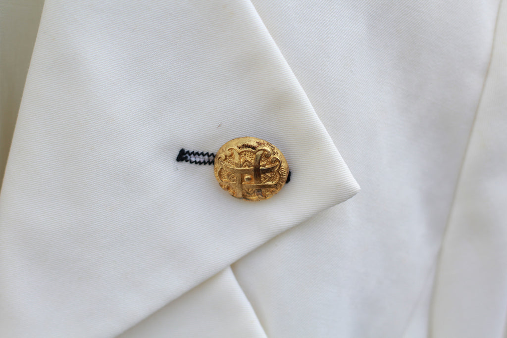 Vintage CACHÉ Cream Military Jacket | USA Made